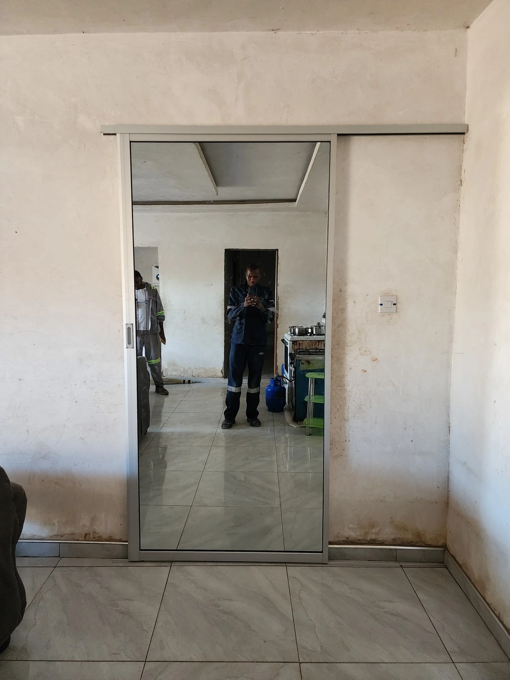 Barn sliding door for walk-in wardrobe in Zimbabwe