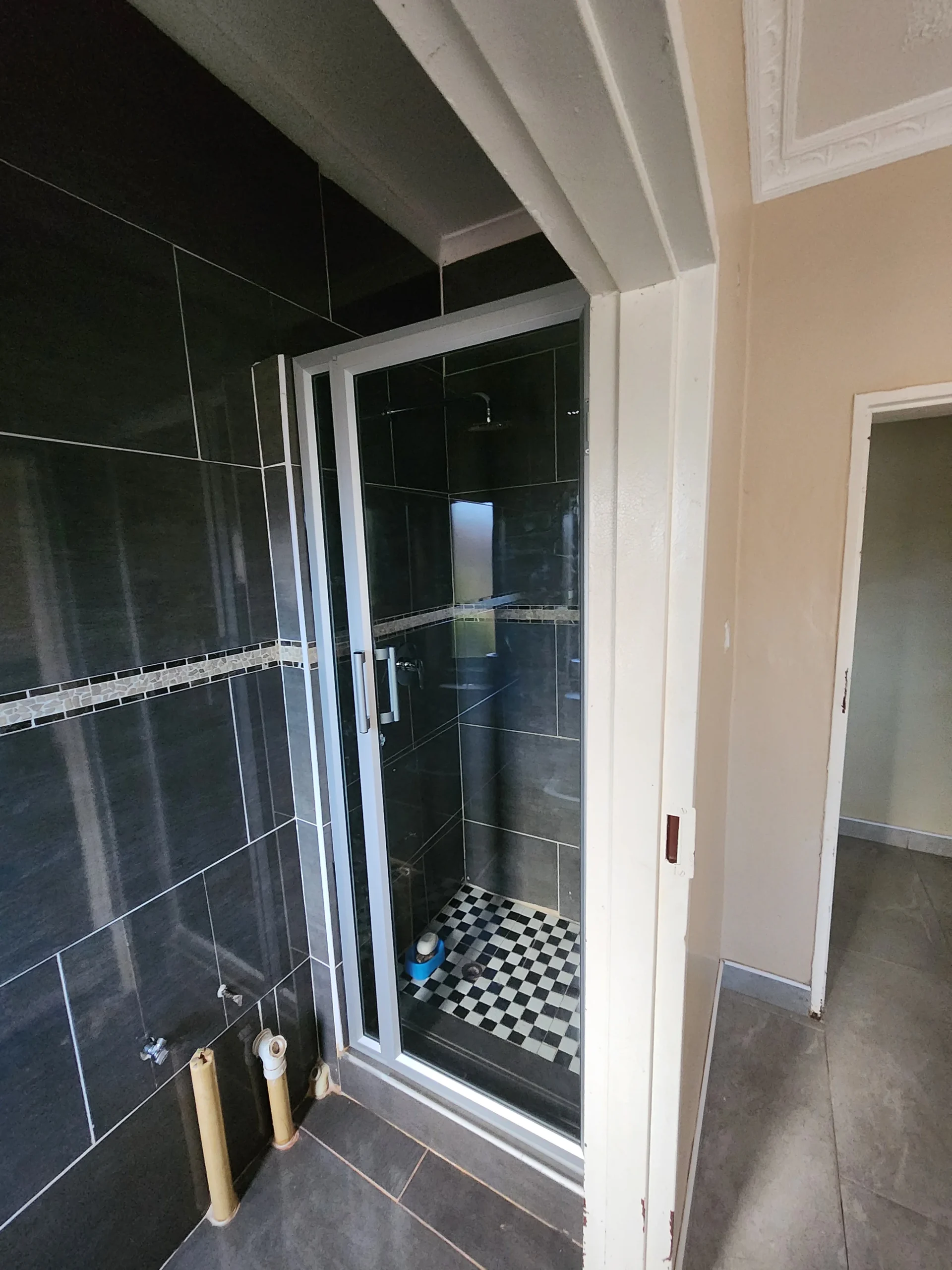 shower door swing