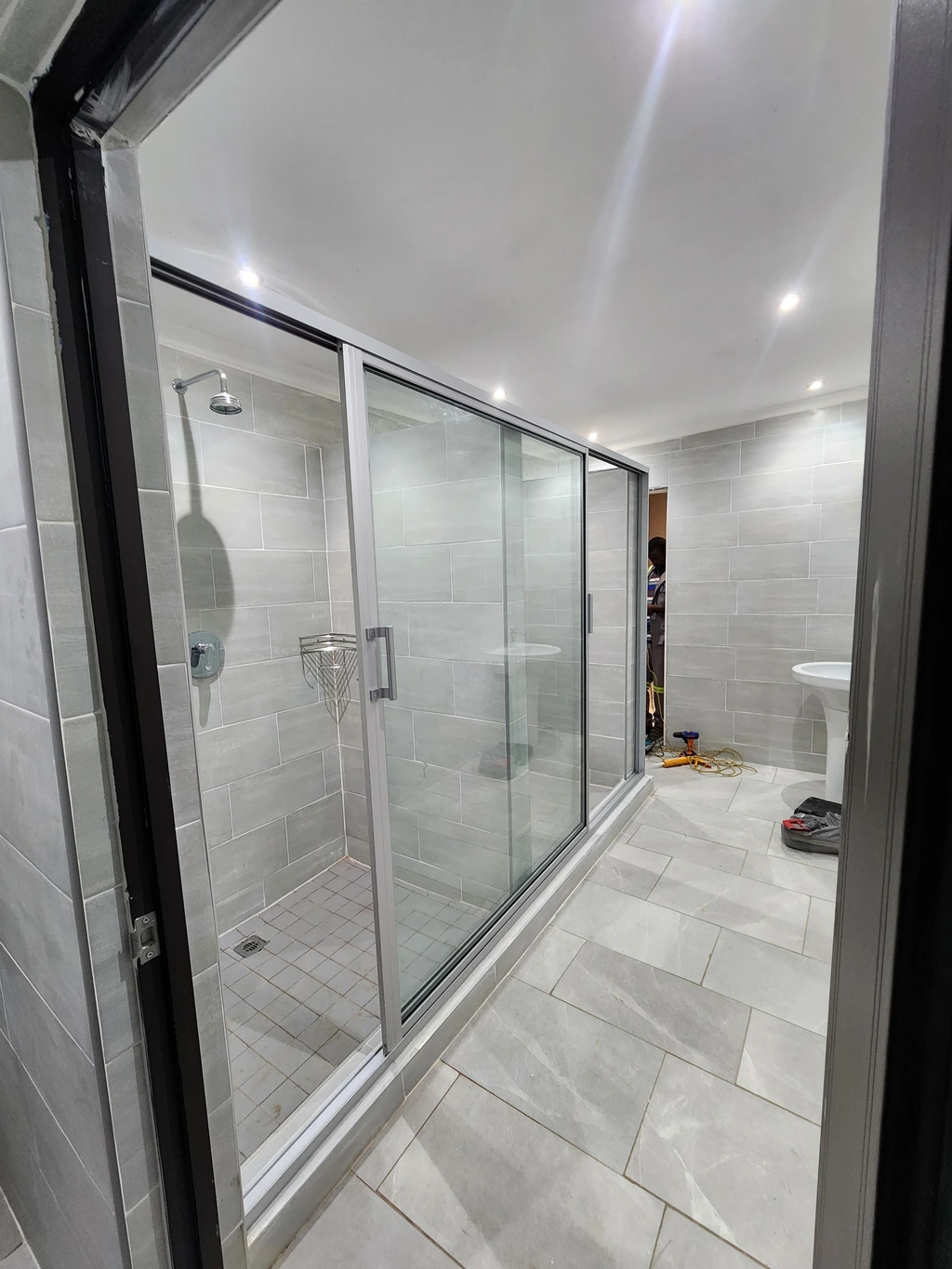 shower glass door