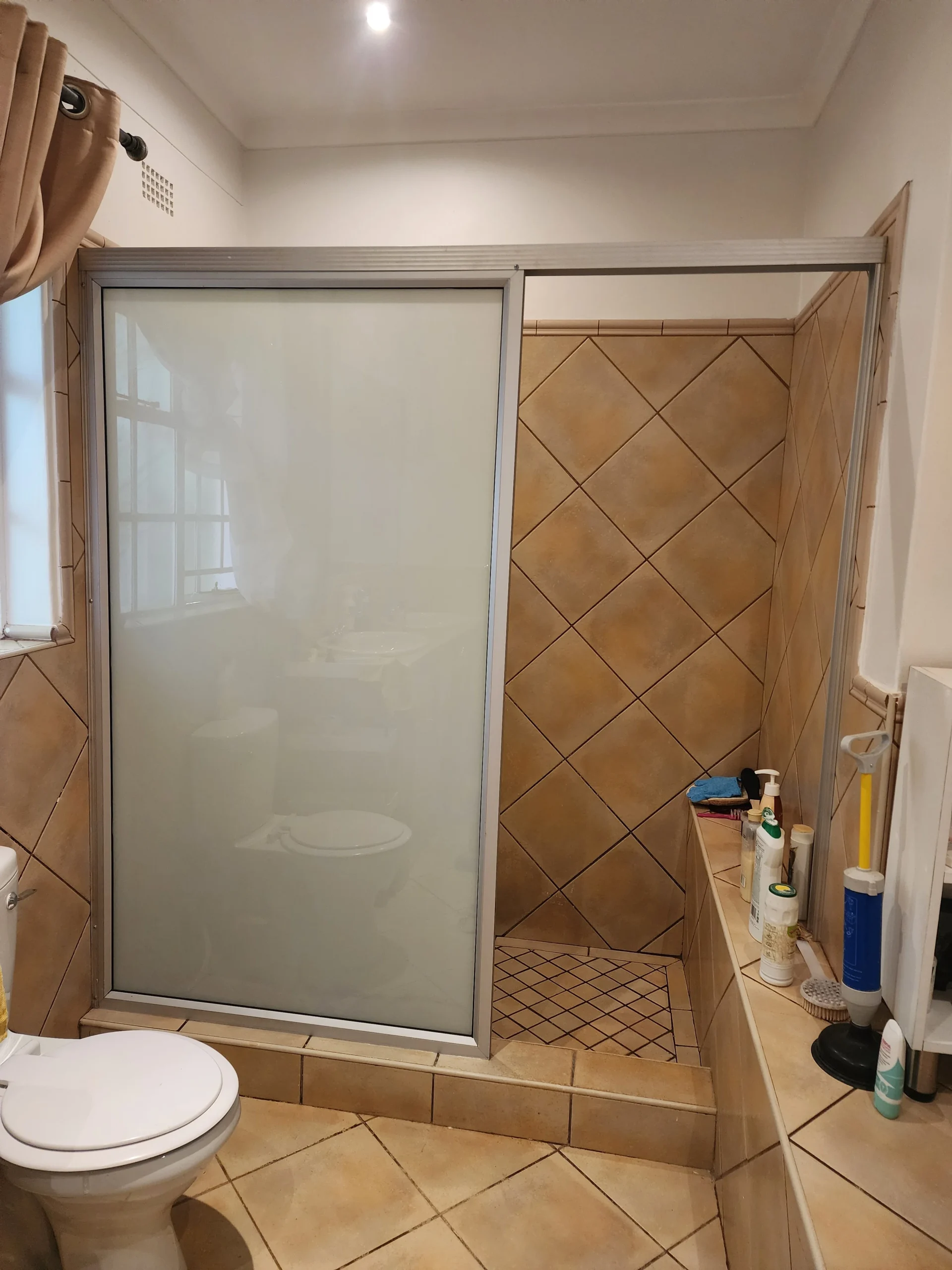 walk in shower glass door